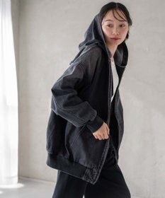 WEGO ヴィンテージウォッシュBIGフードブルゾン