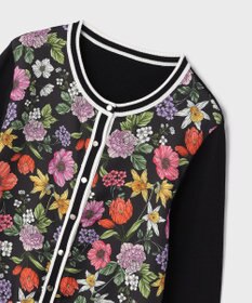 GRACE CONTINENTAL フラワープリントニットカーディガン