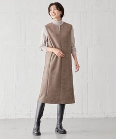 J.PRESS LADIES 【洗える】ダンボールスエード ジャンパースカート