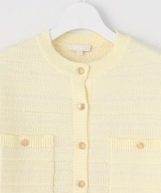 自由区 【WEB限定カラーあり・洗える】テクスチャーコットンブレンドニット アウター