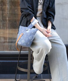 russet デニムジャガード丸底2WAYワンショルダーバッグ(CE-1686)