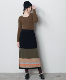 TRICOTE PLAIN RIB MULTI SKIRT／無地リブMULTI SKIRT