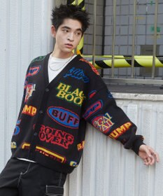 WEGO リラックスフィットパターンカーディガン