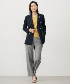 J.PRESS LADIES L SOFTシャンブレー テーパード パンツ