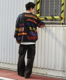 WEGO リラックスフィットパターンカーディガン