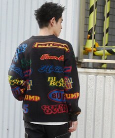 WEGO リラックスフィットパターンカーディガン