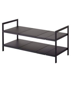 tower 伸縮シンク下ラック 2段 タワー D30 ブラック