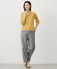 J.PRESS LADIES L SOFTシャンブレー テーパード パンツ