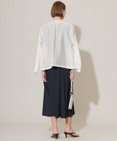 ICB L 【洗える】リヨセルナイロンワッシャー ノーカラーブルゾン