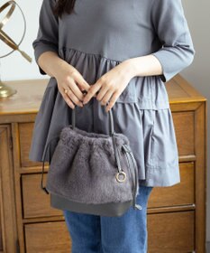 組曲 ファーバケットコンビ バッグ