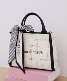 Maison de FLEUR スカーフ付きツイード2Wayバッグ