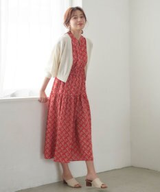 Feroux フラワープリントドロスト ワンピース