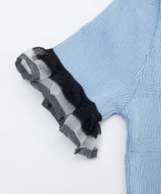 TRICOTE シアーフリル リブニットTシャツ