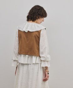 GRACE CONTINENTAL フェイクスウェードジレ