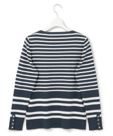 23区 【洗える】ラスターコットンポリエステル ボーダー ニット