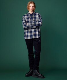 JOSEPH ABBOUD MOUNTAIN 【サスティナブル】オーガニックラフィーチェック シャツ