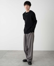 WEGO 【ユニセックス着用ITEM/MLサイズ展開】ミラノリブクルーネックプルオーバー