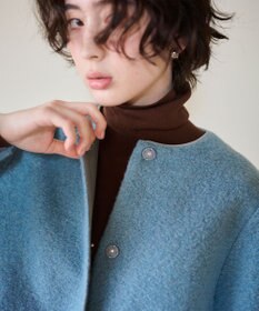 #Newans 【洗濯機可能】バックフレアショートコート