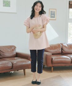 Tiaclasse L レースフレア袖チュニック