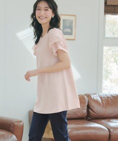 Tiaclasse L レースフレア袖チュニック