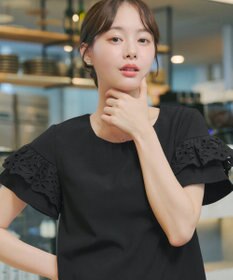 Tiaclasse L レースフレア袖チュニック