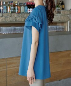 Tiaclasse L レースフレア袖チュニック