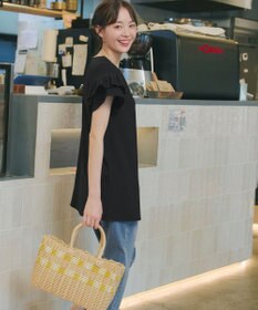 Tiaclasse L レースフレア袖チュニック