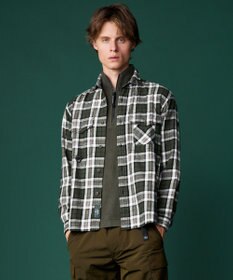 JOSEPH ABBOUD MOUNTAIN 【サスティナブル】オーガニックラフィーチェック シャツ