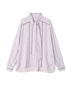 YECCA VECCA 配色ラインボウタイブラウス