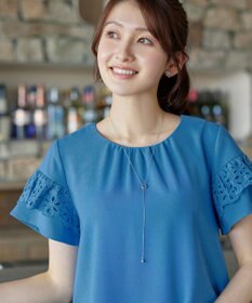 Tiaclasse L レースフレア袖チュニック