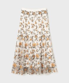 GRACE CONTINENTAL サラサ刺繍チュールスカート