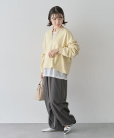 Green Parks ＳＥＴ２点　深Ｖネック裏毛＋プルオーバー