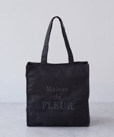 Maison de FLEUR ブランドロゴ刺繍ジャカードスクエアトート
