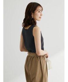 Green Parks スクエアネックニットタンクトップ