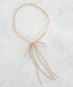 earth music&ecology スエードライクリボンネックレス