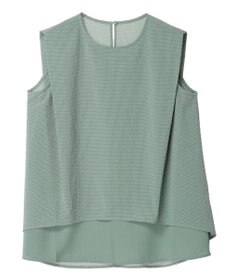 Green Parks 異素材レイヤードノースリーブブラウス