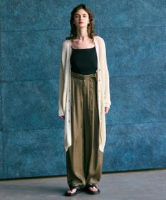 BEIGE， 【洗える・VERY 6月号掲載】PAWPAW / ウエストリボンタックワイドパンツ