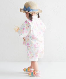 MIKI HOUSE HOT BISCUITS 【80-120cm】総柄 甚平スーツ