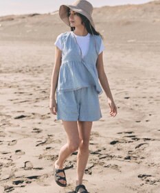 OP／FILA 【Ocean Pacific】Vネックレースビスチェ