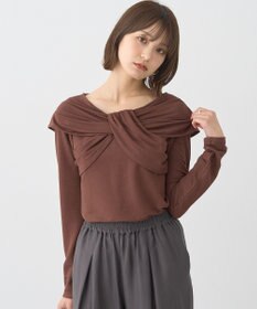 earth music&ecology リボンライクドレーププルオーバー