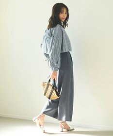 Feroux 【ONWARD CROSSET MAG掲載・2WAY】リボンクロップド シャツ