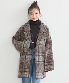 earth music&ecology オーバーテーラードジャケット　チェック