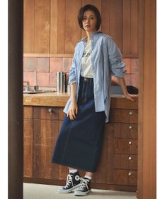 Green Parks 胸元ポケットイージーケアストライプシャツ