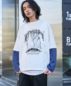 WEGO フェイクレイヤードグラフィックT（LS）