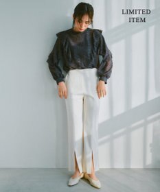 ICB 【WEB限定・洗える】キュプラハイパワーストレッチ セミフレアパンツ