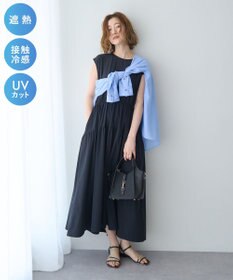 YECCA VECCA 【UVカット/接触冷感/遮熱】ギャザーロングワンピース