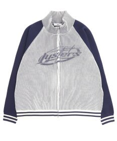 WEGO 【ユニセックス着用ITEM/MLサイズ展開】ラグラングラフィックニットブルゾン