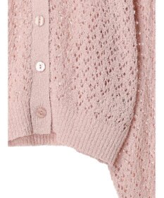 earth music&ecology ファンシーヤーンすかしニットカーディガン