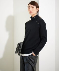 ICB L 【洗える】ウールブレンドスムース ハイネックプルオーバー