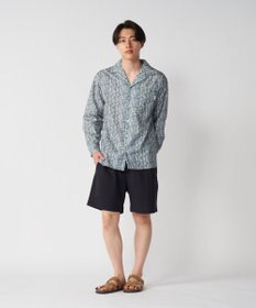OP／FILA 【Ocean Pacific】プリント長袖オープンネックシャツ